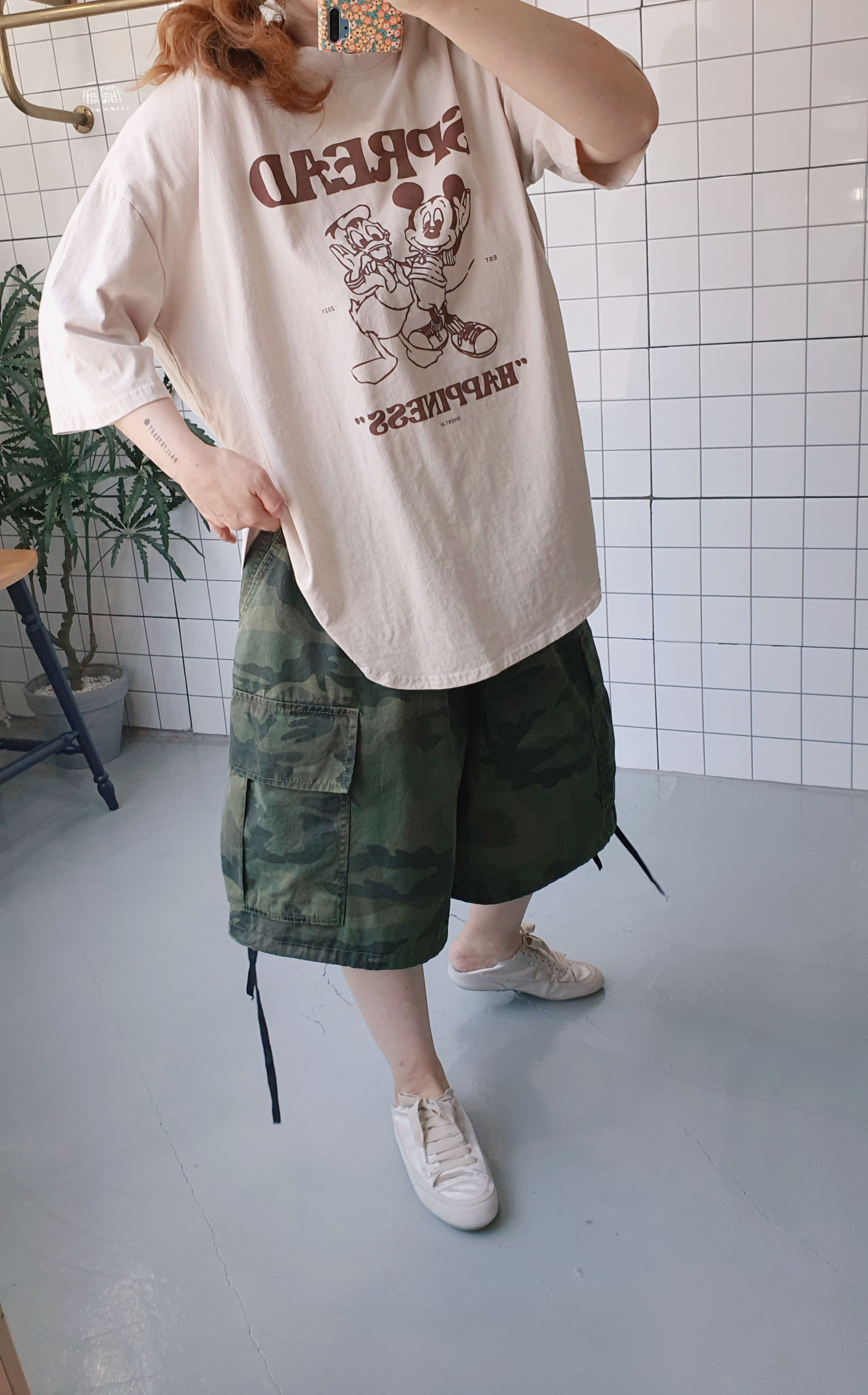 여름 남녀공용 카모 포켓 반바지 이미지 6