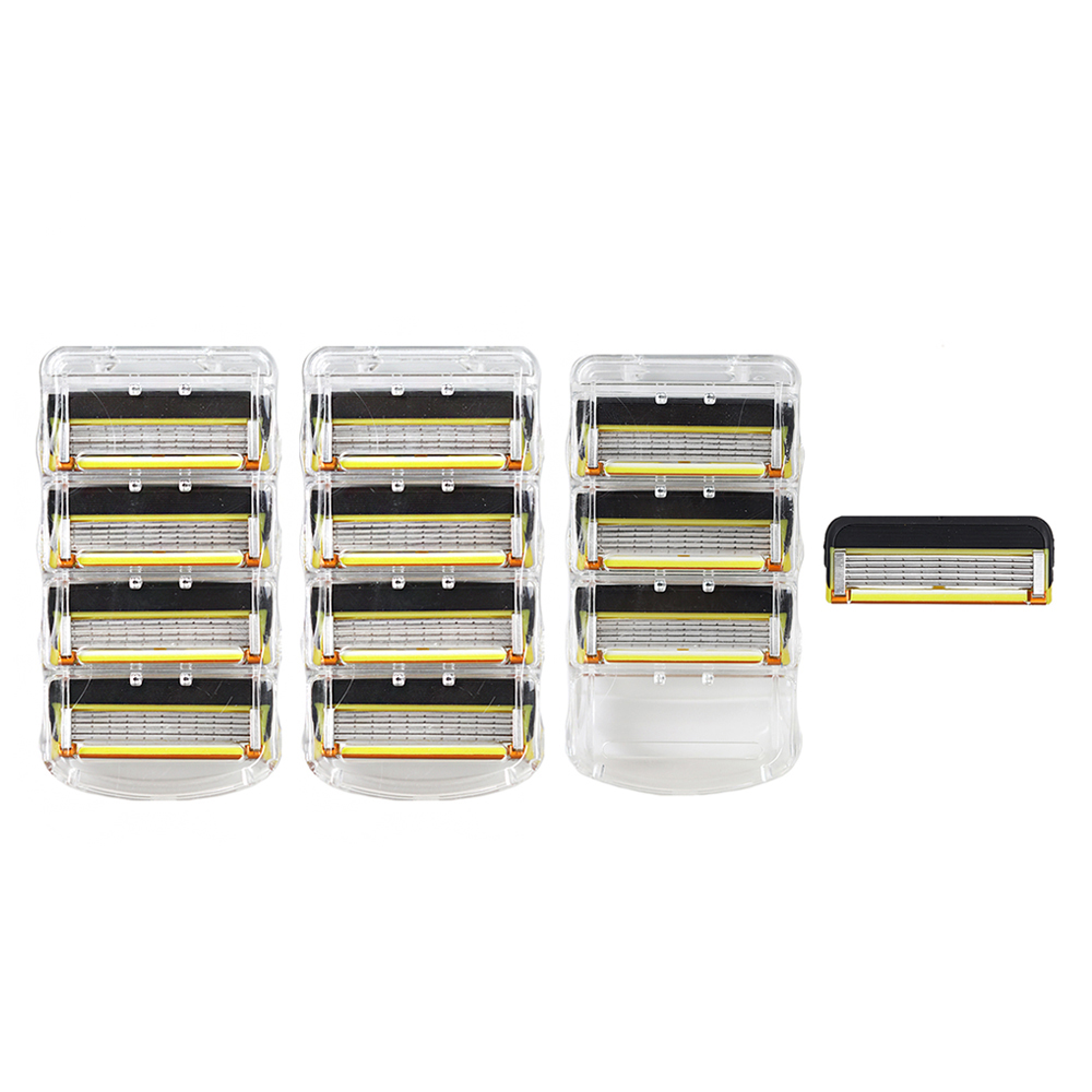 [호환] 온비유 질레트 퓨전5 프로쉴드 옐로우 면도기 호환 면도날 3세트(12개입)