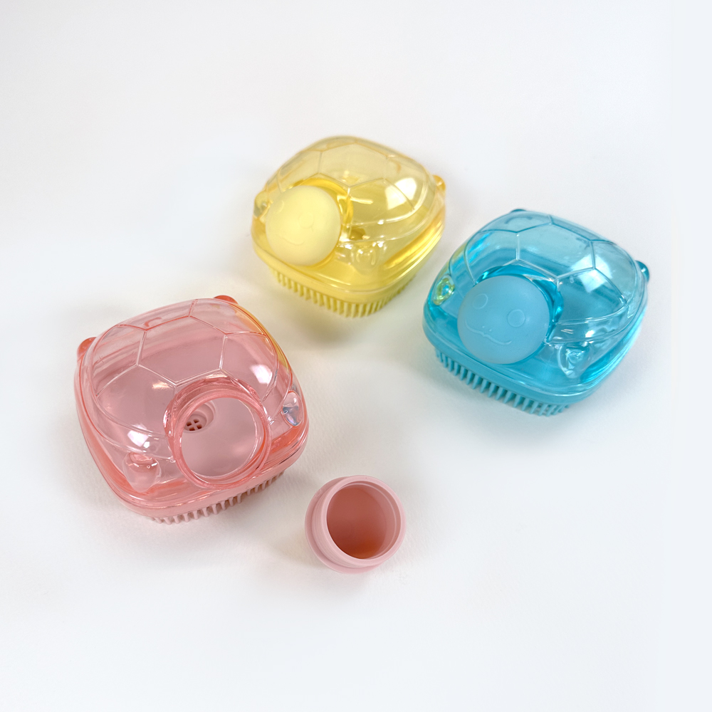 강아지 목욕브러쉬 샤워브러쉬 목욕빗 거북이모양 옐로우, FREE(One size)