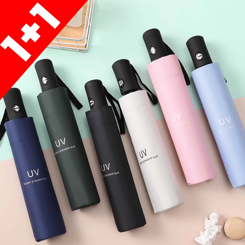 1+1 3단자동우산 튼튼한 접이식 판촉물 자외선차단 답례품