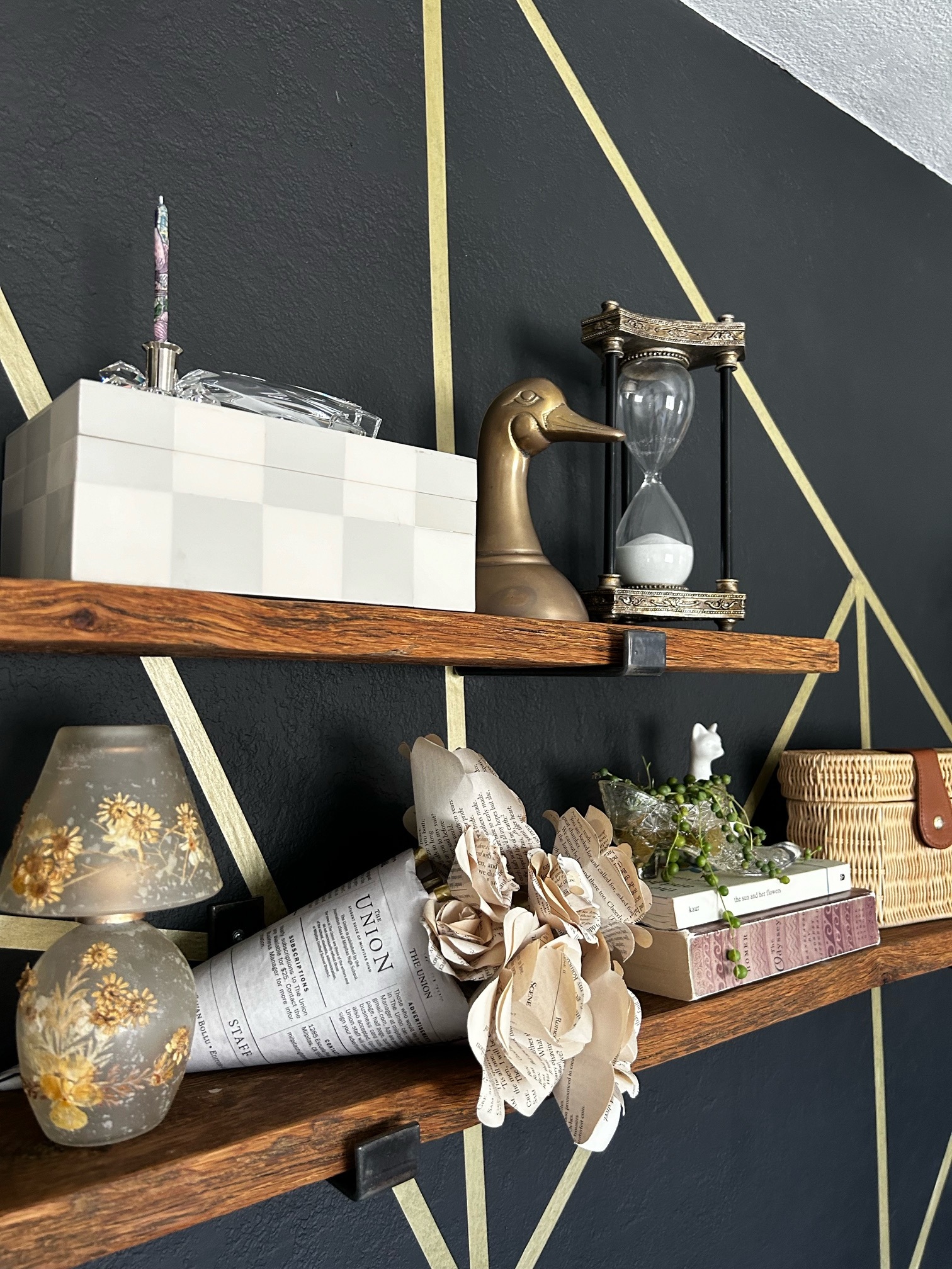 100년 이상 된 미국 직수입 올드오크 고재 원목 무지주 벽선반