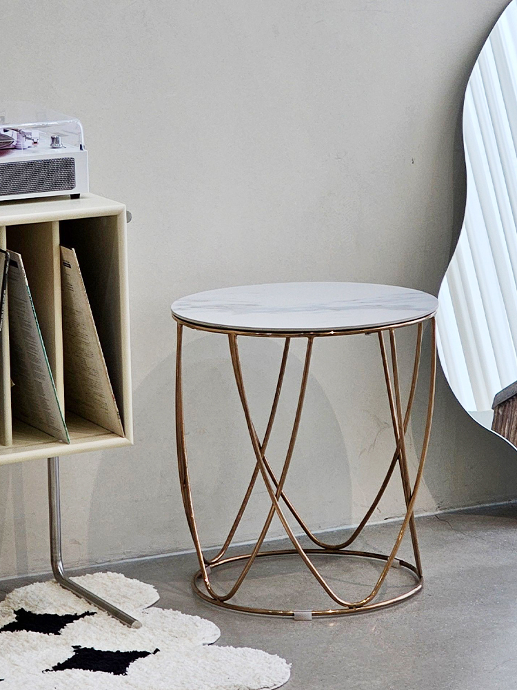 골드라인 세라믹 원형 티테이블 카페 쇼파 사이드 침대 거실