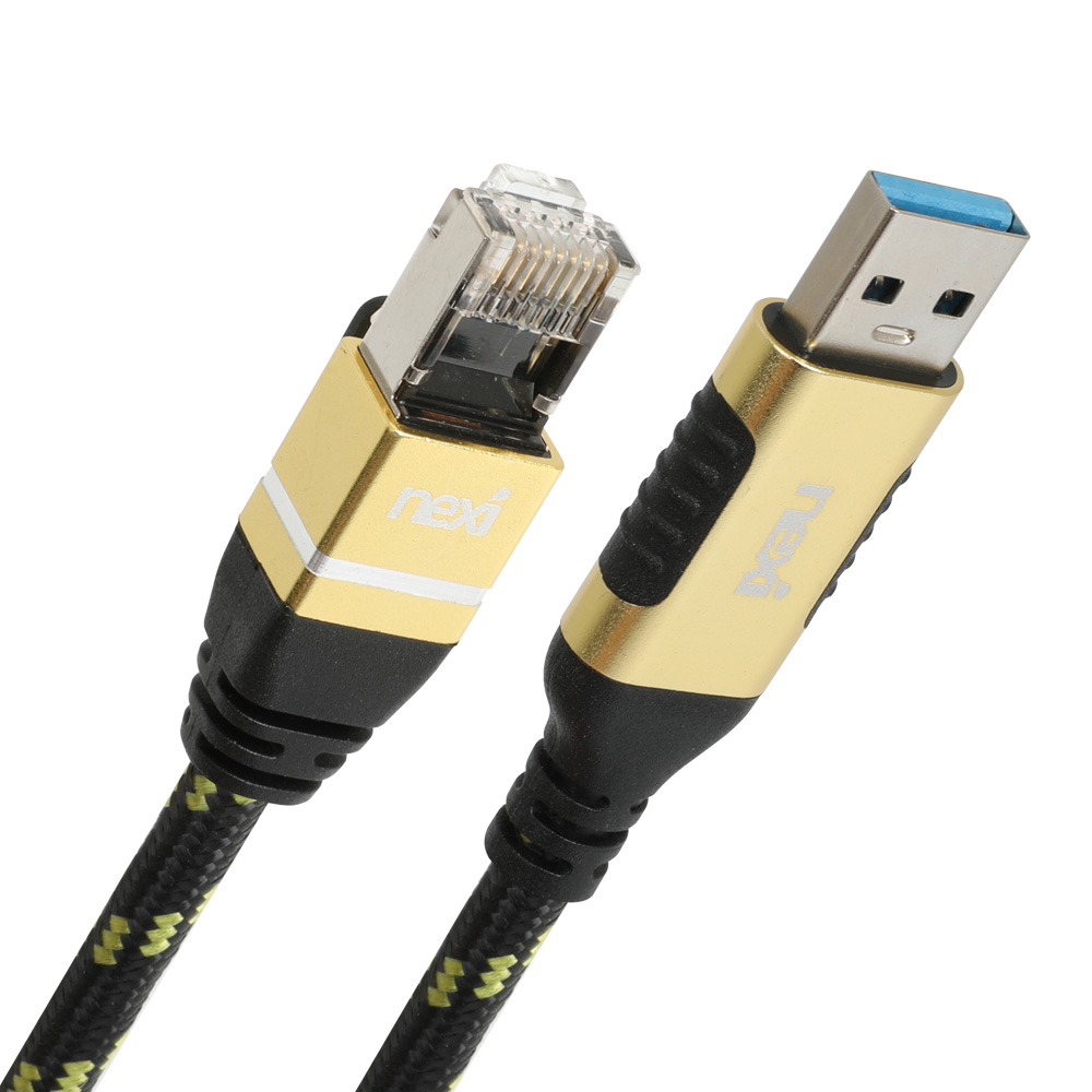 넥시 노트북 랜선 젠더 USB A타입 to LAN 케이블 2M 맥북 랜젠더 랜포트 1기가비트 - 상세 이미지 2