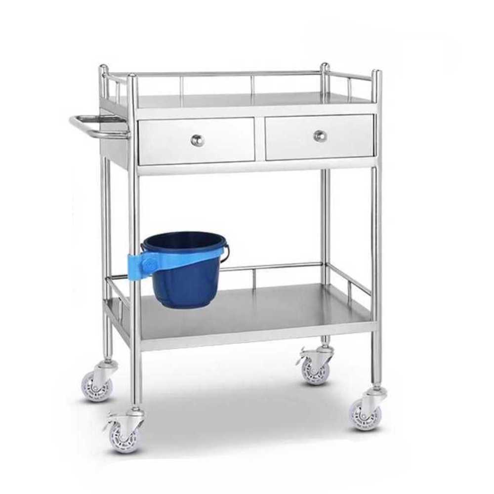 병원 드레싱카 의료용 카트 간호사용 스텐 치과 서랍 2단 60CM - 상품 이미지