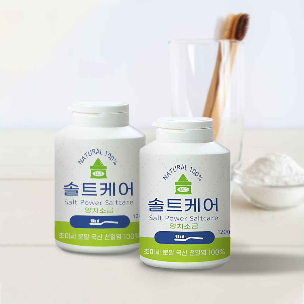 1+1 솔트케어 초미립자 천일염 양치소금 양치용 120gx2개입 - 상세 이미지 4