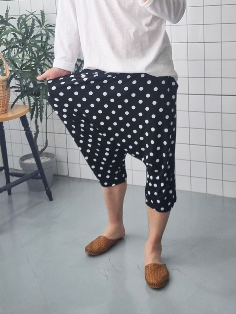 (무매)여름 냉장고 스판짱 배기 바지 - 상품 이미지