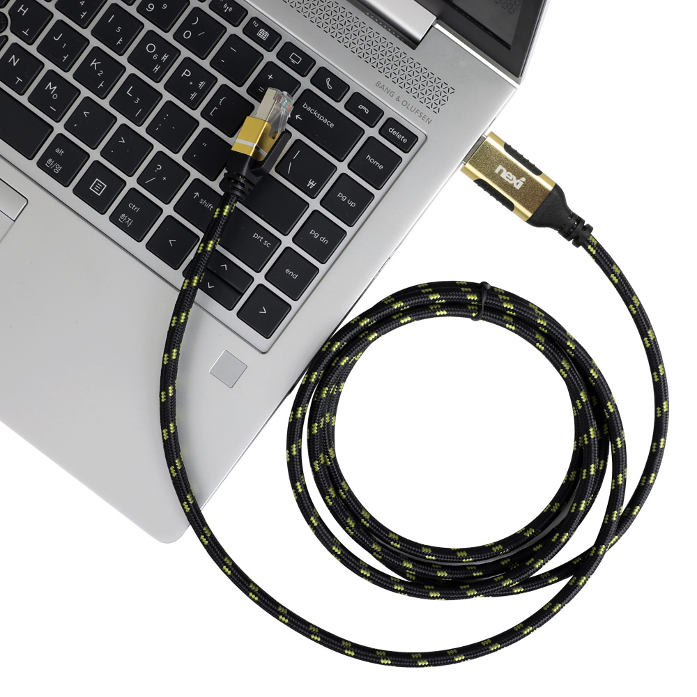 넥시 노트북 랜선 젠더 USB A타입 to LAN 케이블 2M 맥북 랜젠더 랜포트 1기가비트 - 상세 이미지 4