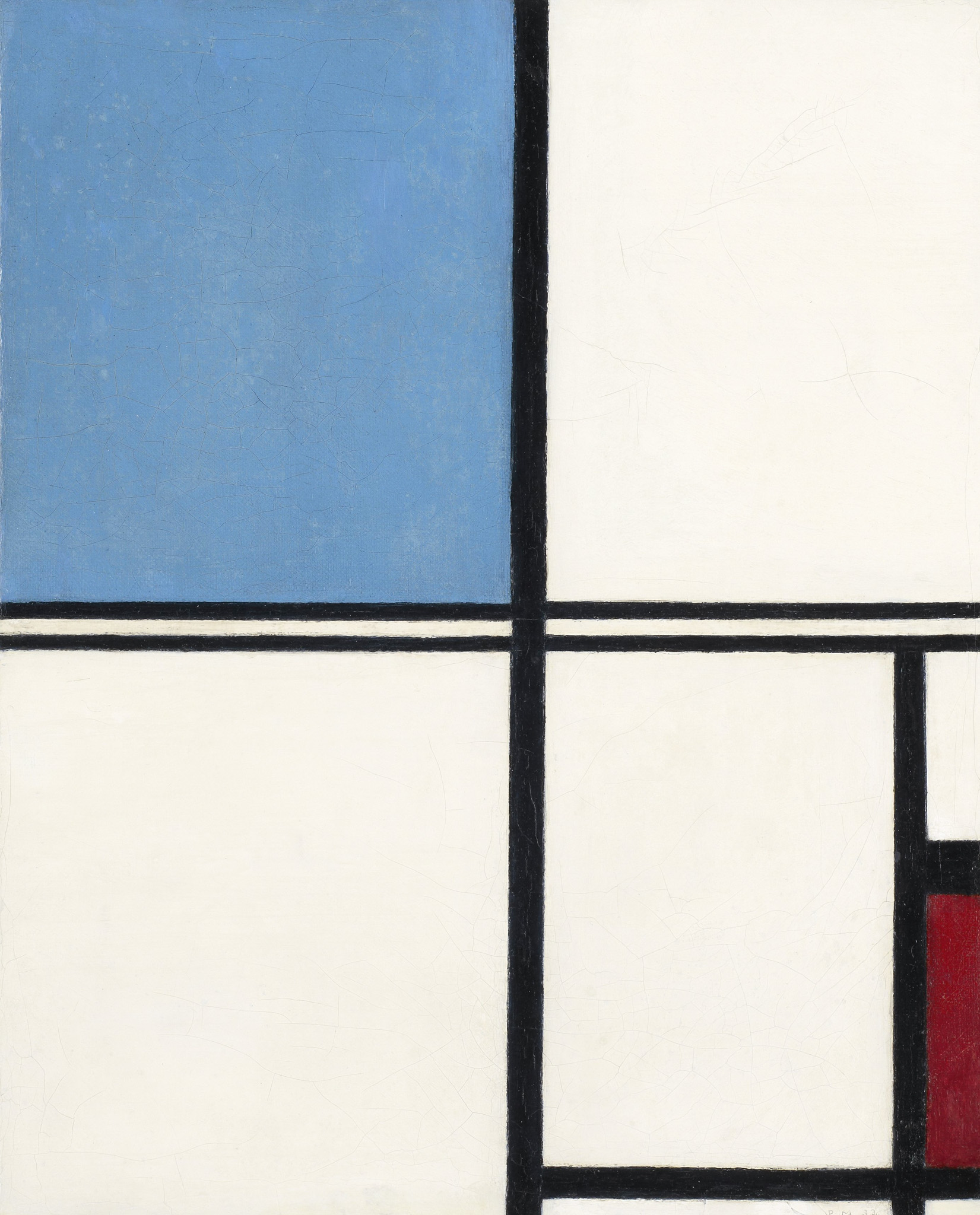 Composition with Blue and Red 캔버스액자 몬드리앙 - 상품 이미지