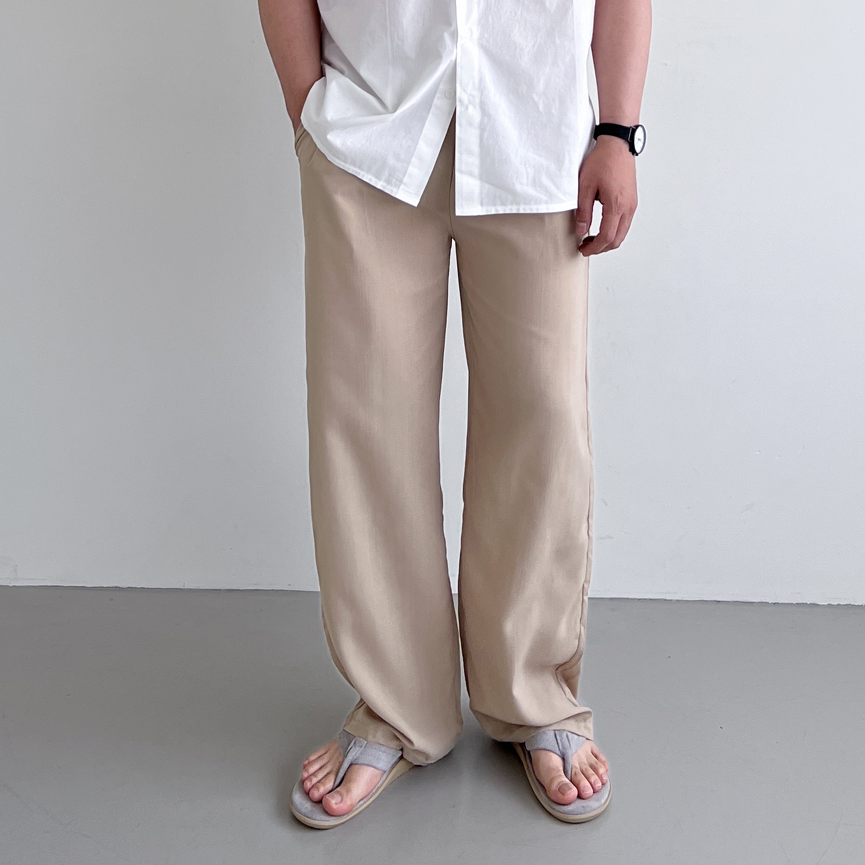 남자린넨바지 남자린넨와이드팬츠 여름슬랙스 - 상세 이미지 4