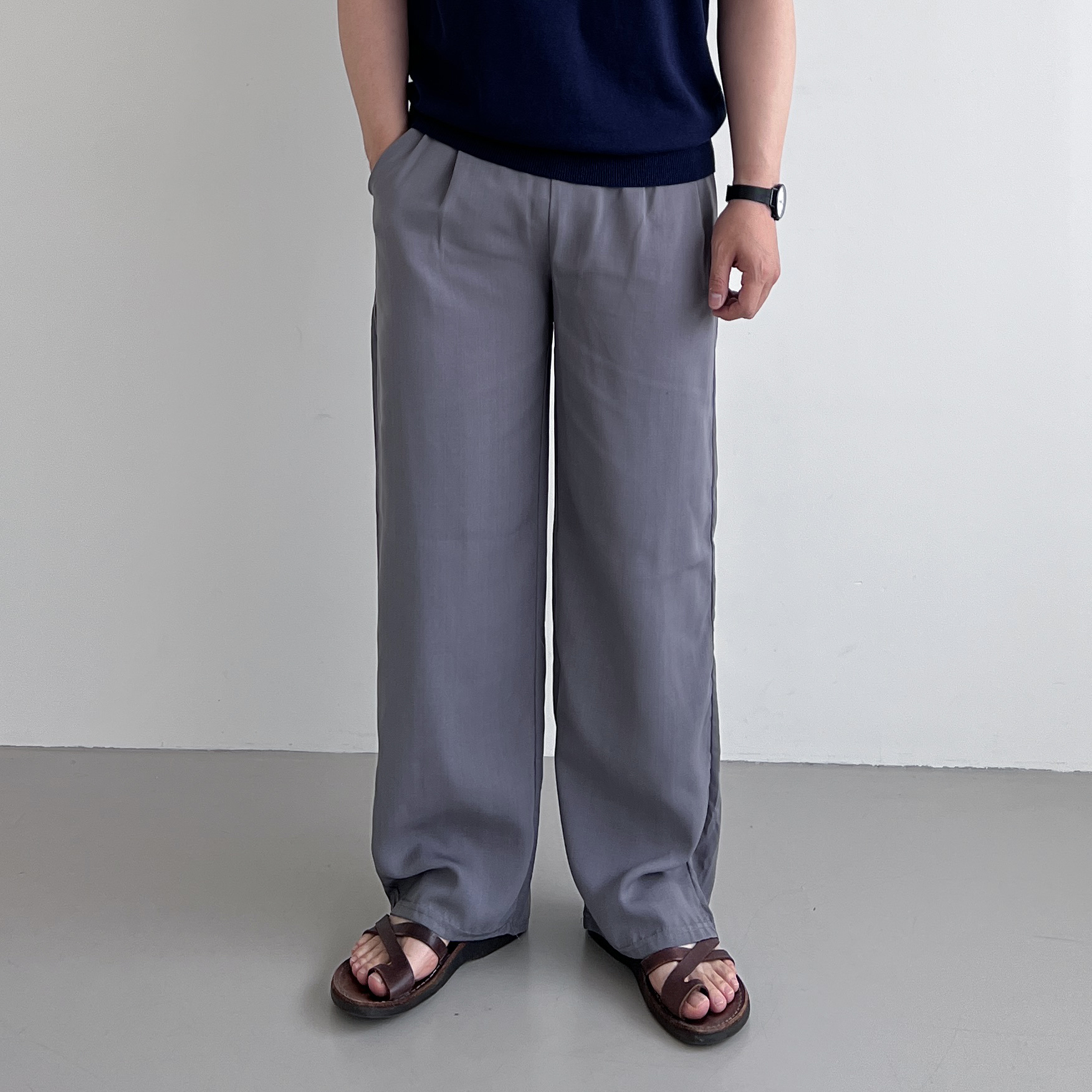 남자린넨바지 남자린넨와이드팬츠 여름슬랙스 - 상세 이미지 5