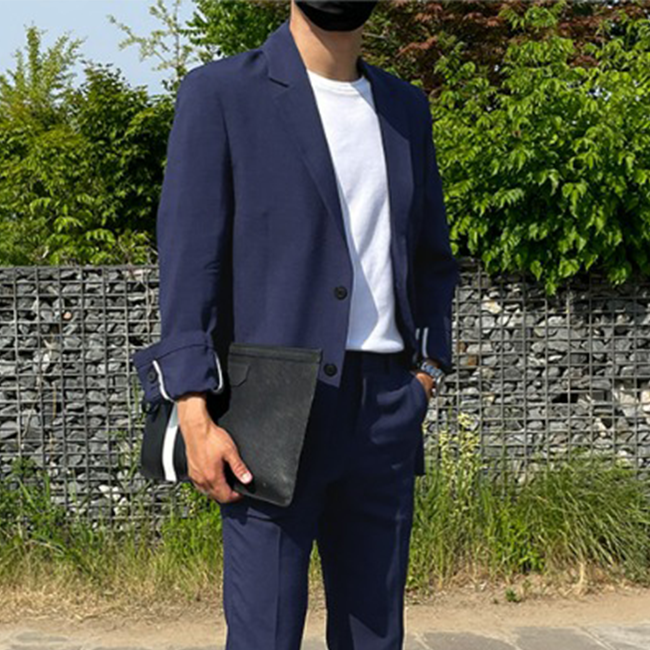 남자 턴밀 여름 린넨 정장 수트 블레이저 자켓 9컬러 - 상세 이미지 2
