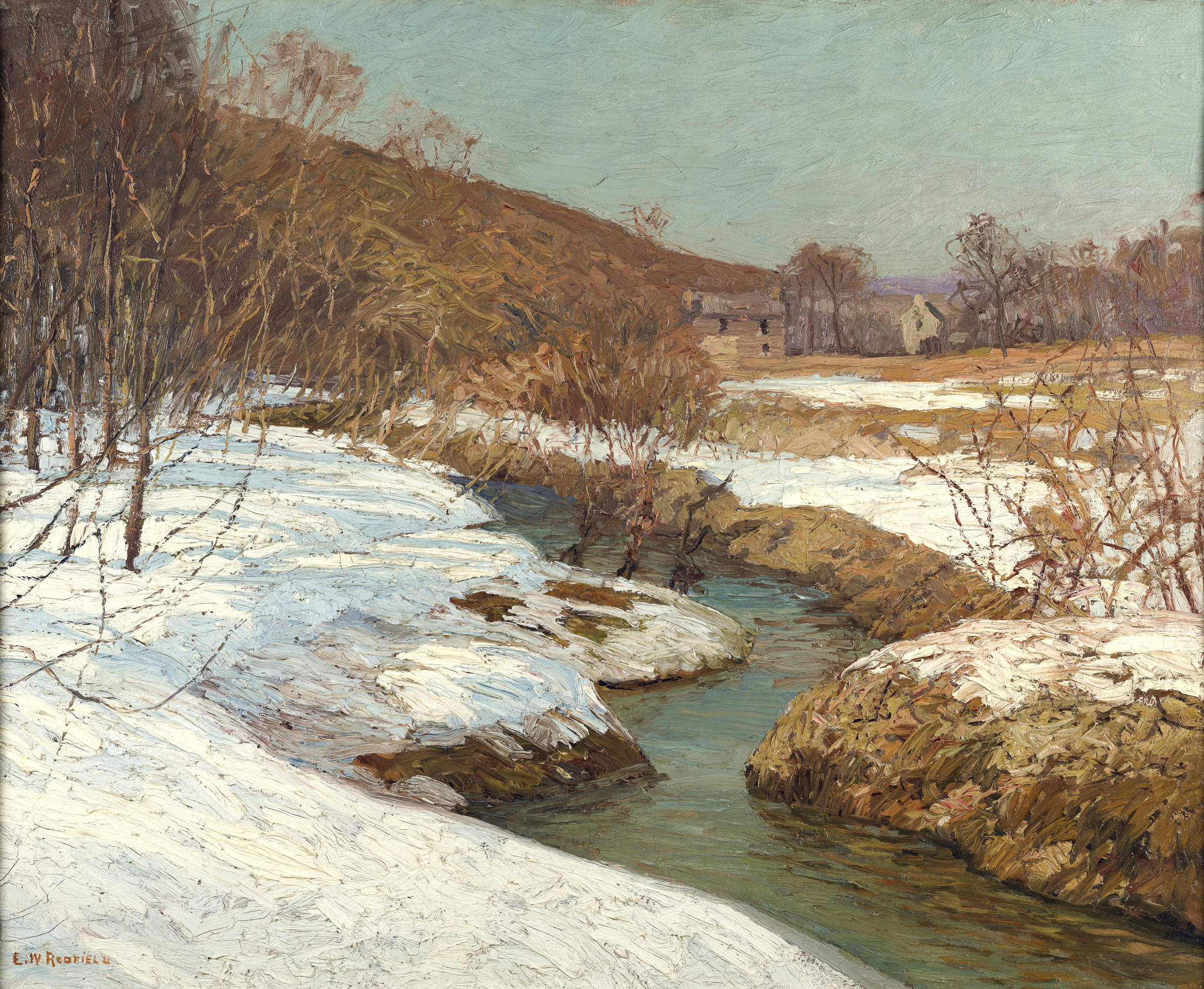 에드워드 윌리스 레드필드 - Untitled (Stream in Snowy Field) - 캔버스액자 감성선물 이미지 6