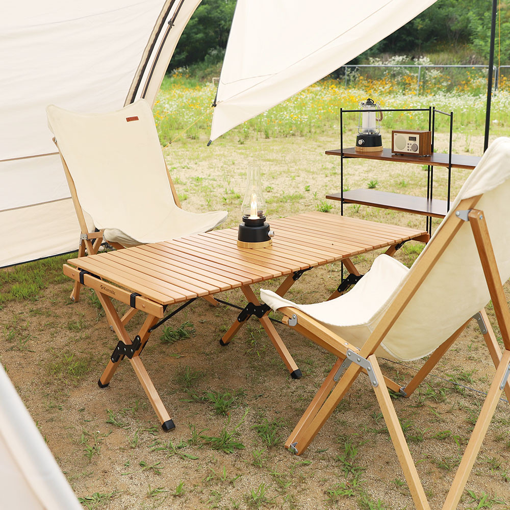 카르닉 캠핑 우드 테이블 롤 접이식 감성 피크닉 야외 1200