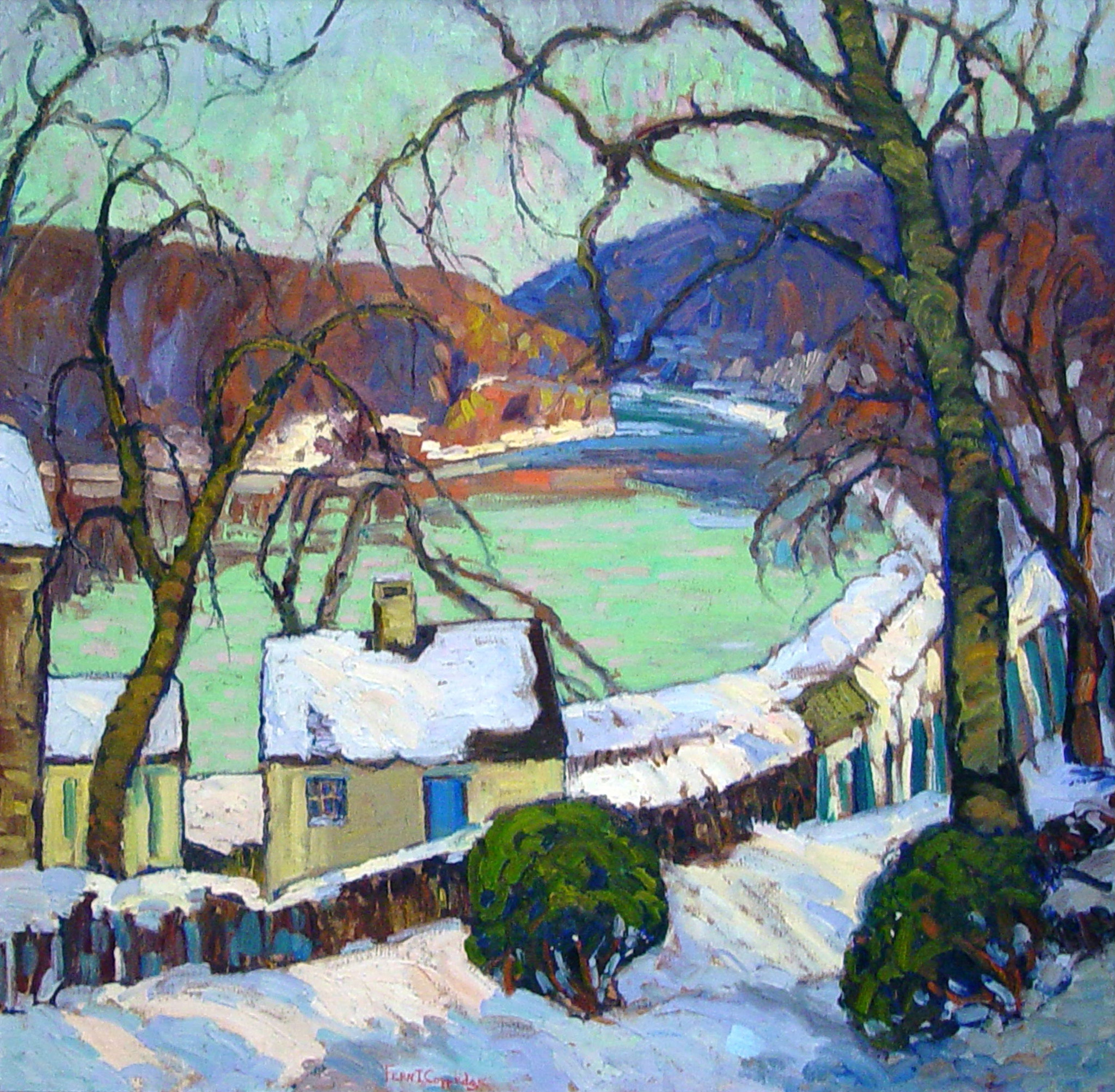 The Delaware in Winter 캔버스액자 감성선물 - 메인 이미지