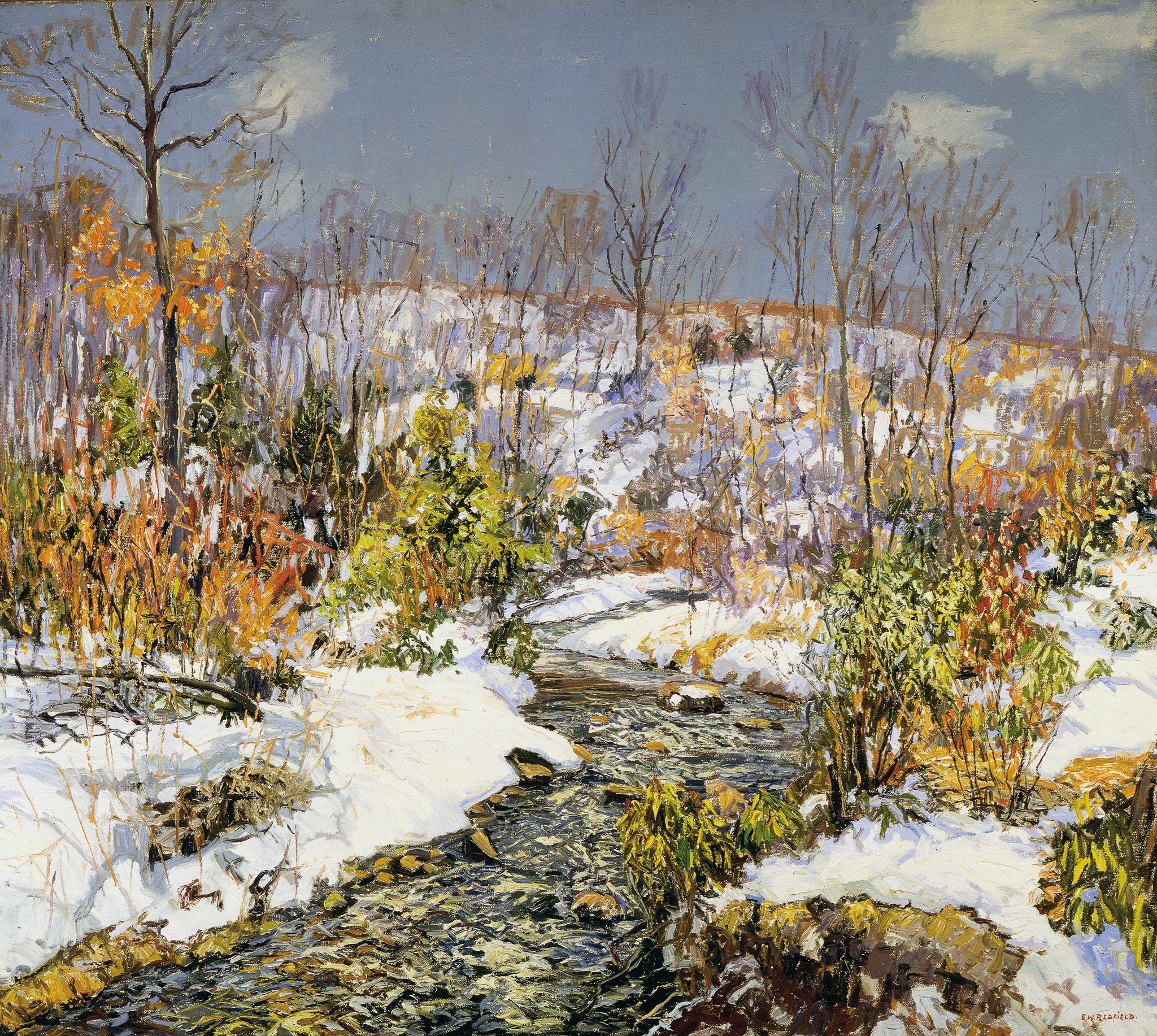 에드워드 윌리스 레드필드 - Untitled (Stream in Snowy Field) - 캔버스액자 감성선물 이미지 7