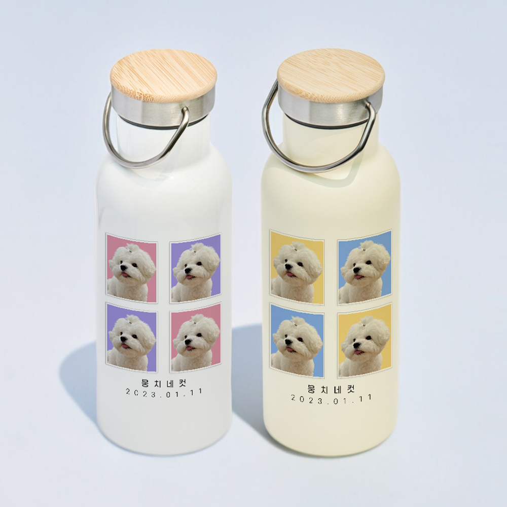 더오래 커스텀 텀블러 850ml 주문제작 생일선물 대용량 손잡이 펄화이트(유광) 디자인1 이미지 7