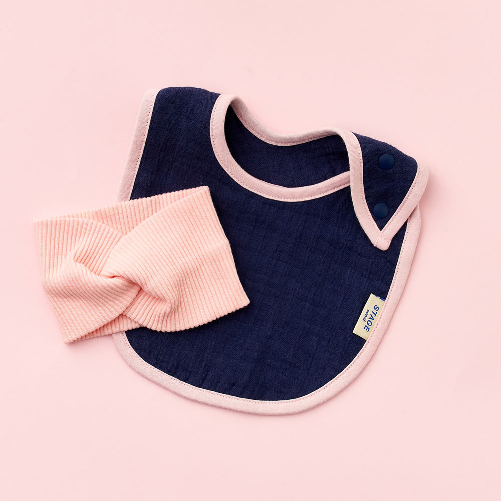 아기 침받이 턱받이 헤어밴드 [젤라또 세트]