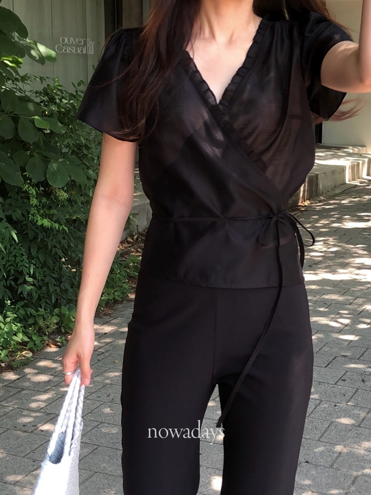 파운더스 비쥬 랩 블라우스, 구매 후기, 솔직 리뷰, 여름 패션, 여자 블라우스 추천