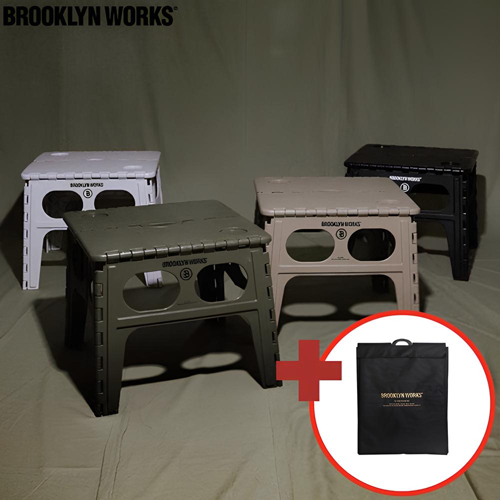 브루클린웍스 1초 폴딩 테이블+전용가방 세트 휴대용 접이식 캠핑테이블 쿨러받침대