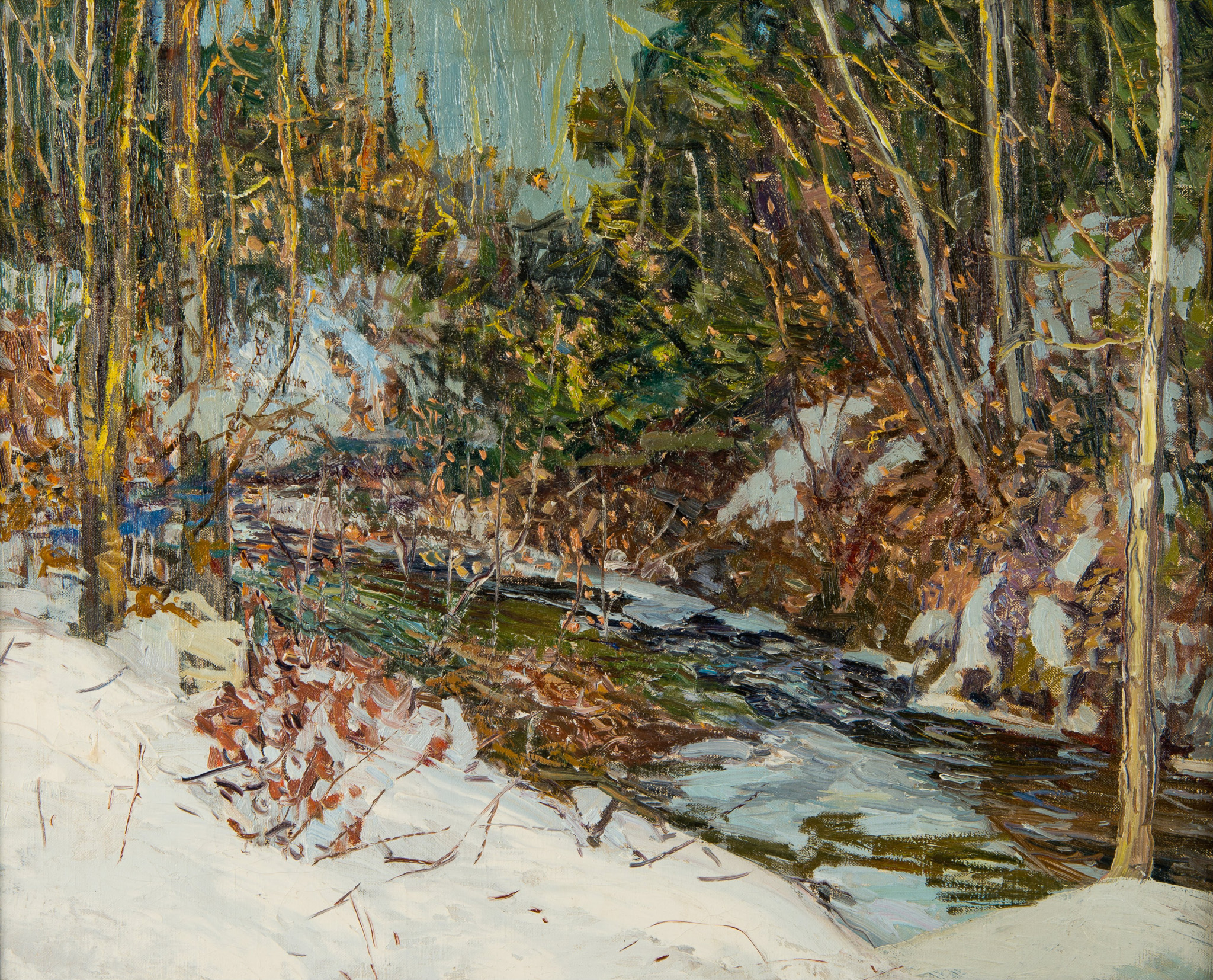 에드워드 윌리스 레드필드 - Untitled (Stream in Snowy Field) - 캔버스액자 감성선물 이미지 8