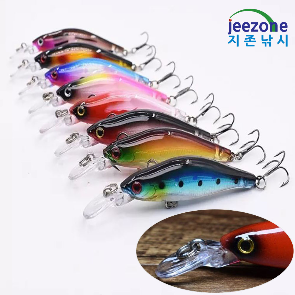 80mm 6g 쏘가리 미노우 배스루어 서스펜드미노우 송어루어 - 상품 이미지