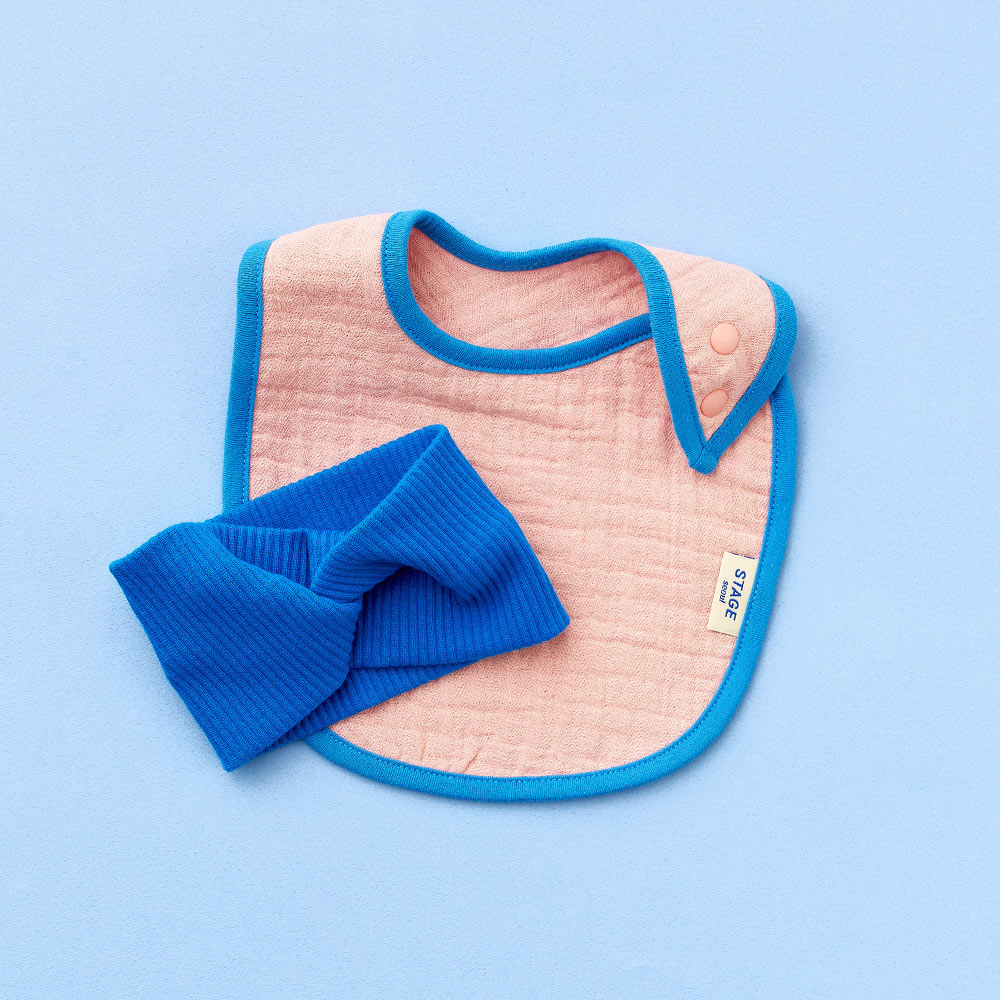 아기 침받이 턱받이 헤어밴드 [젤라또 세트]