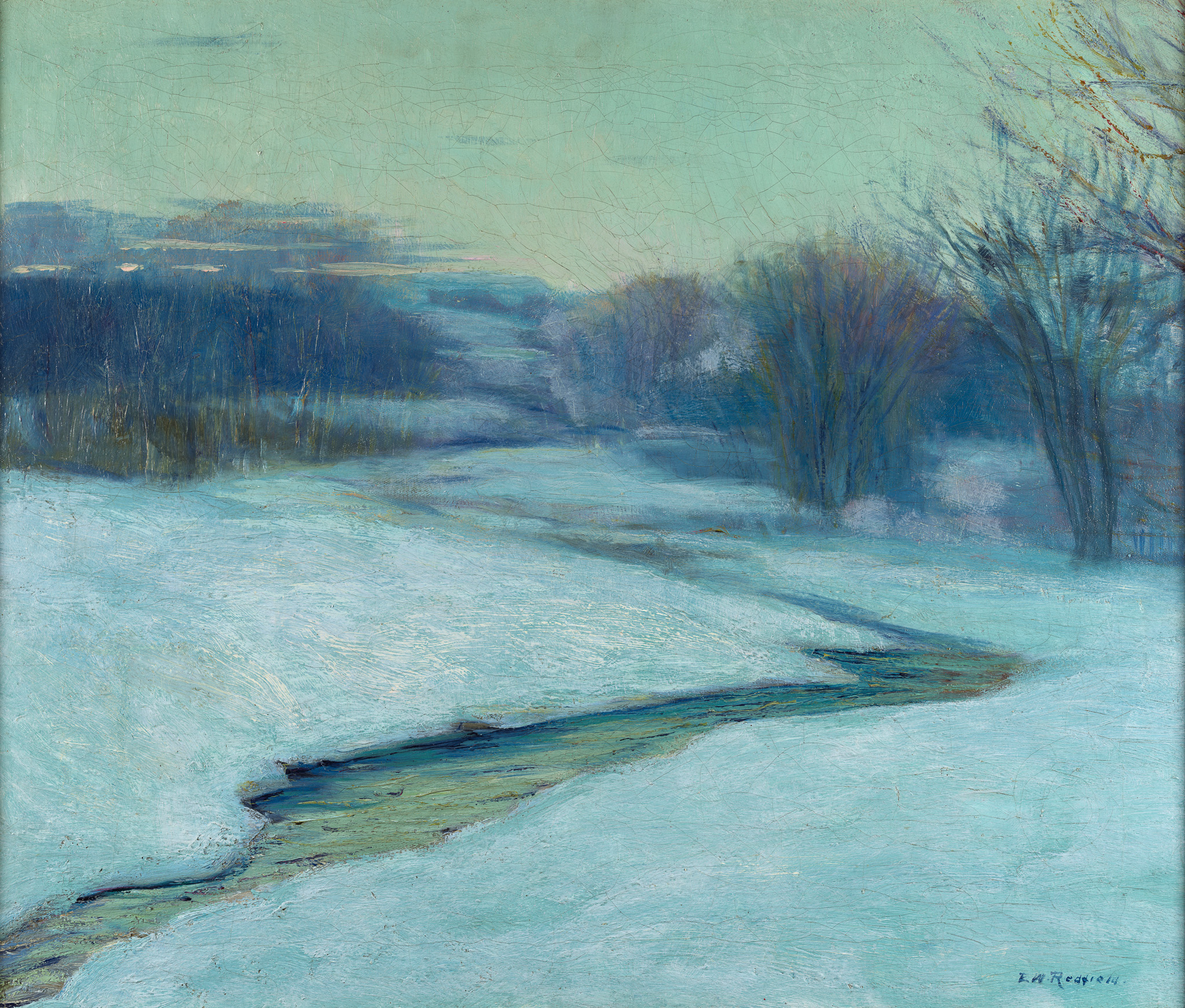 Untitled (Stream in Snowy Field) 아트포스터 감성선물 - 상품 이미지
