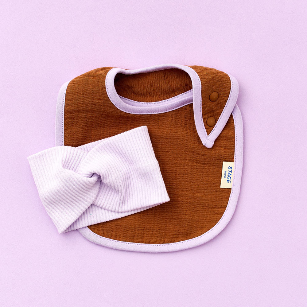 아기 침받이 턱받이 헤어밴드 [젤라또 세트]