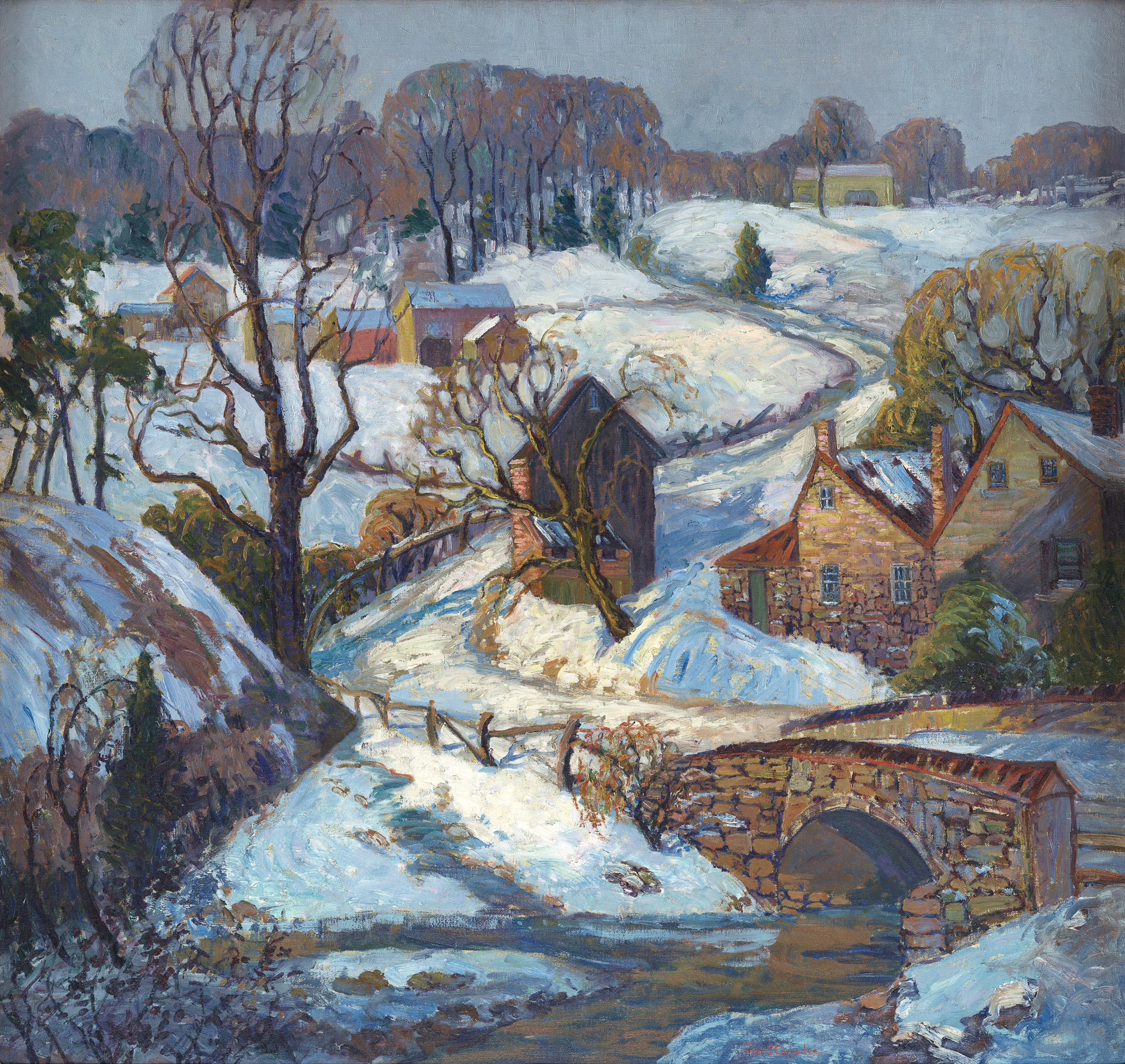 펀 코페지 - The Delaware in Winter - 캔버스액자 감성선물 - 상세 이미지 2