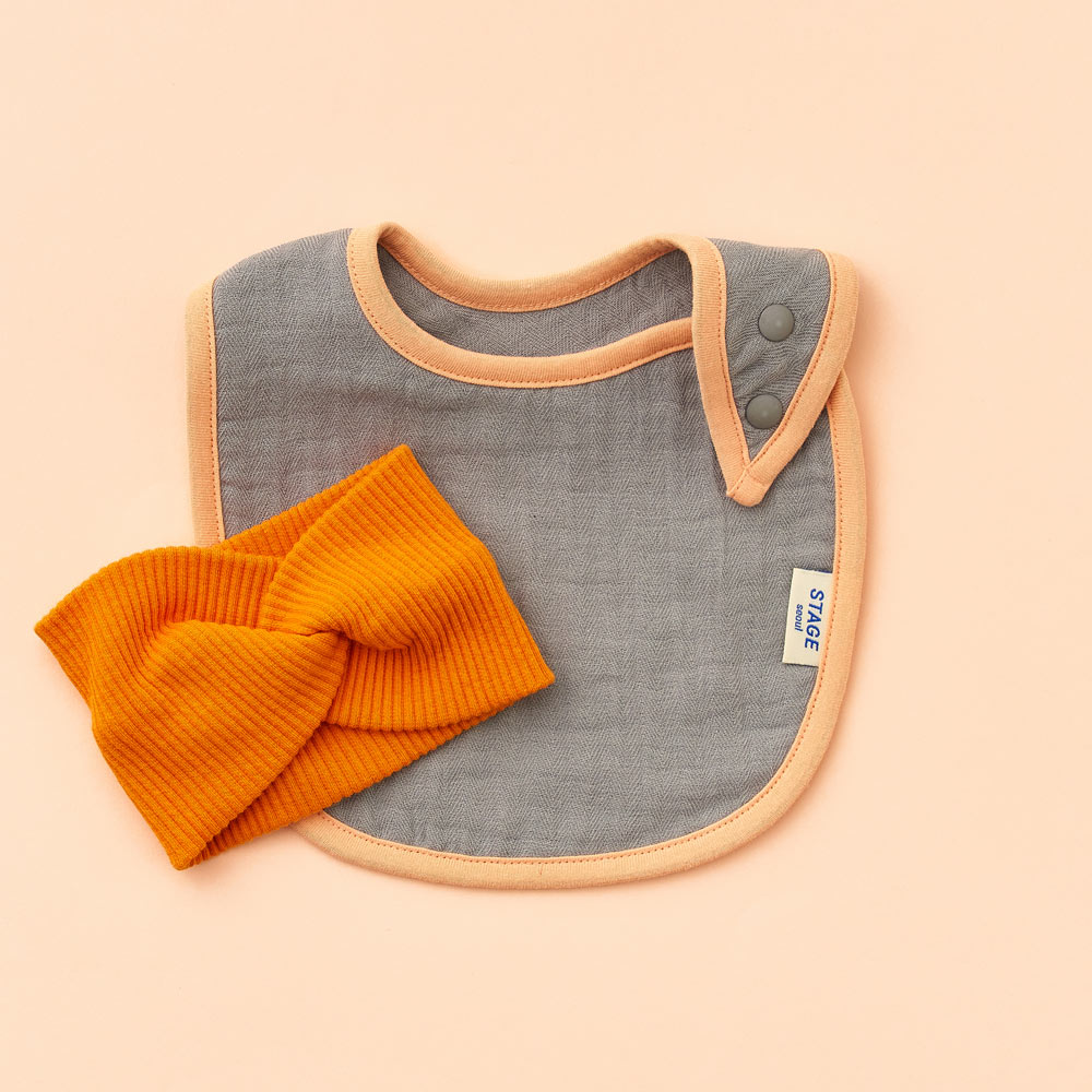 아기 침받이 턱받이 헤어밴드 [젤라또 세트]