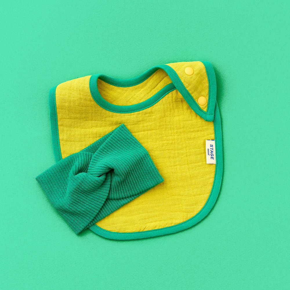 아기 침받이 턱받이 헤어밴드 [젤라또 세트]