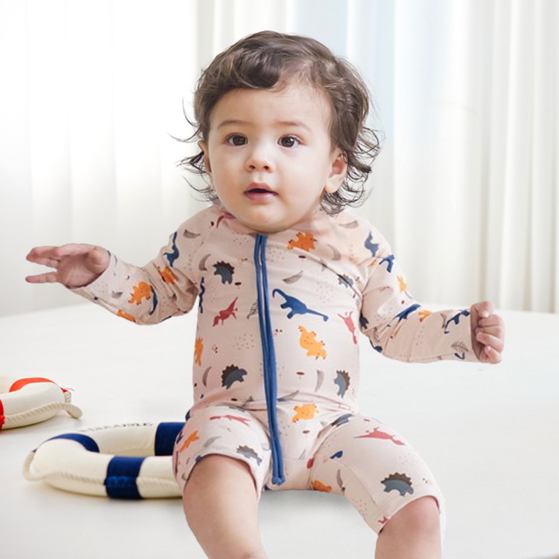 유아래쉬가드 아기 돌 두돌 남아 수영복 전신 쥬라기 수영복 래시가드 제품 이미지