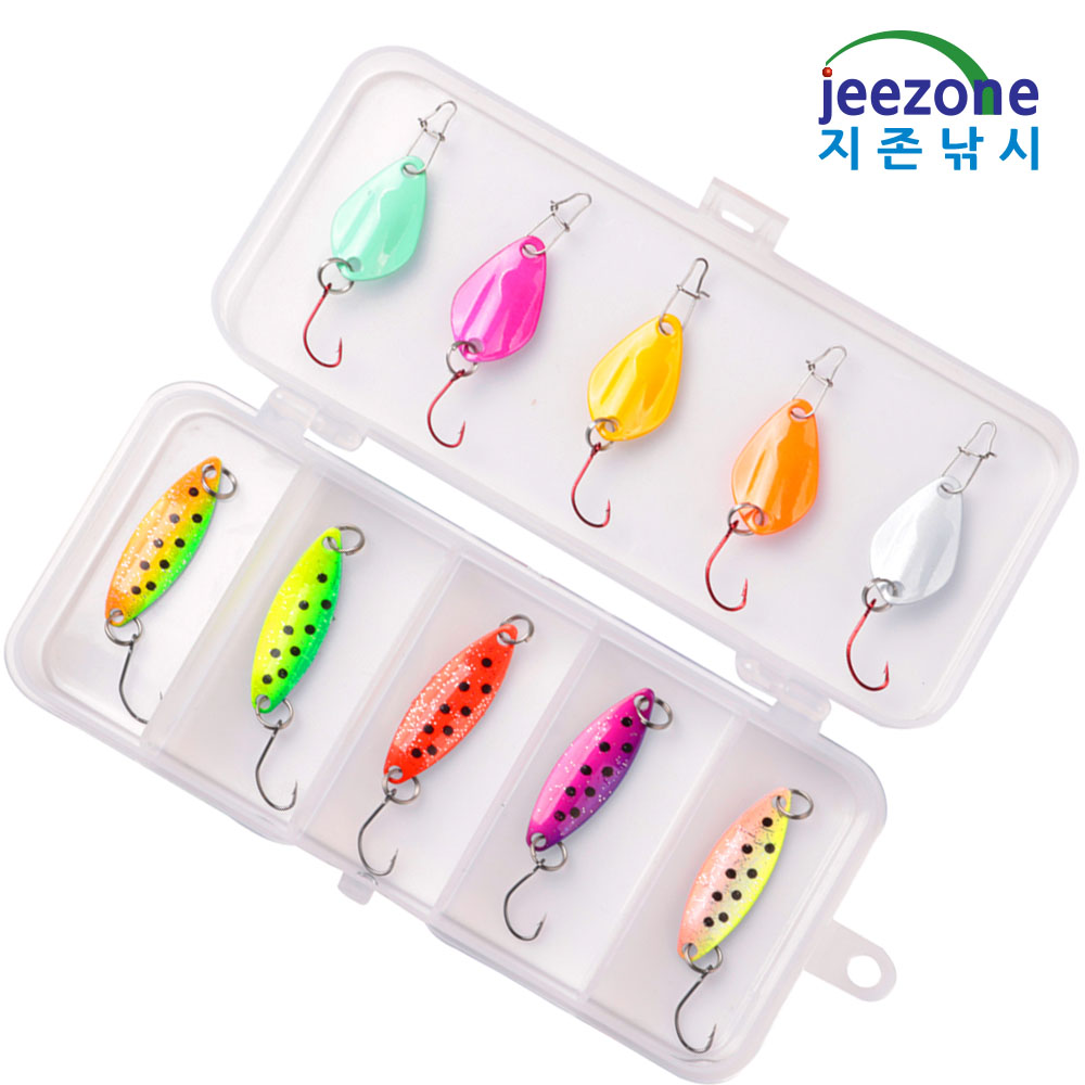 10종 마이크로 스푼 세트 송어루어스푼 꺽지미끼루어 스푼루어 - 상품 이미지