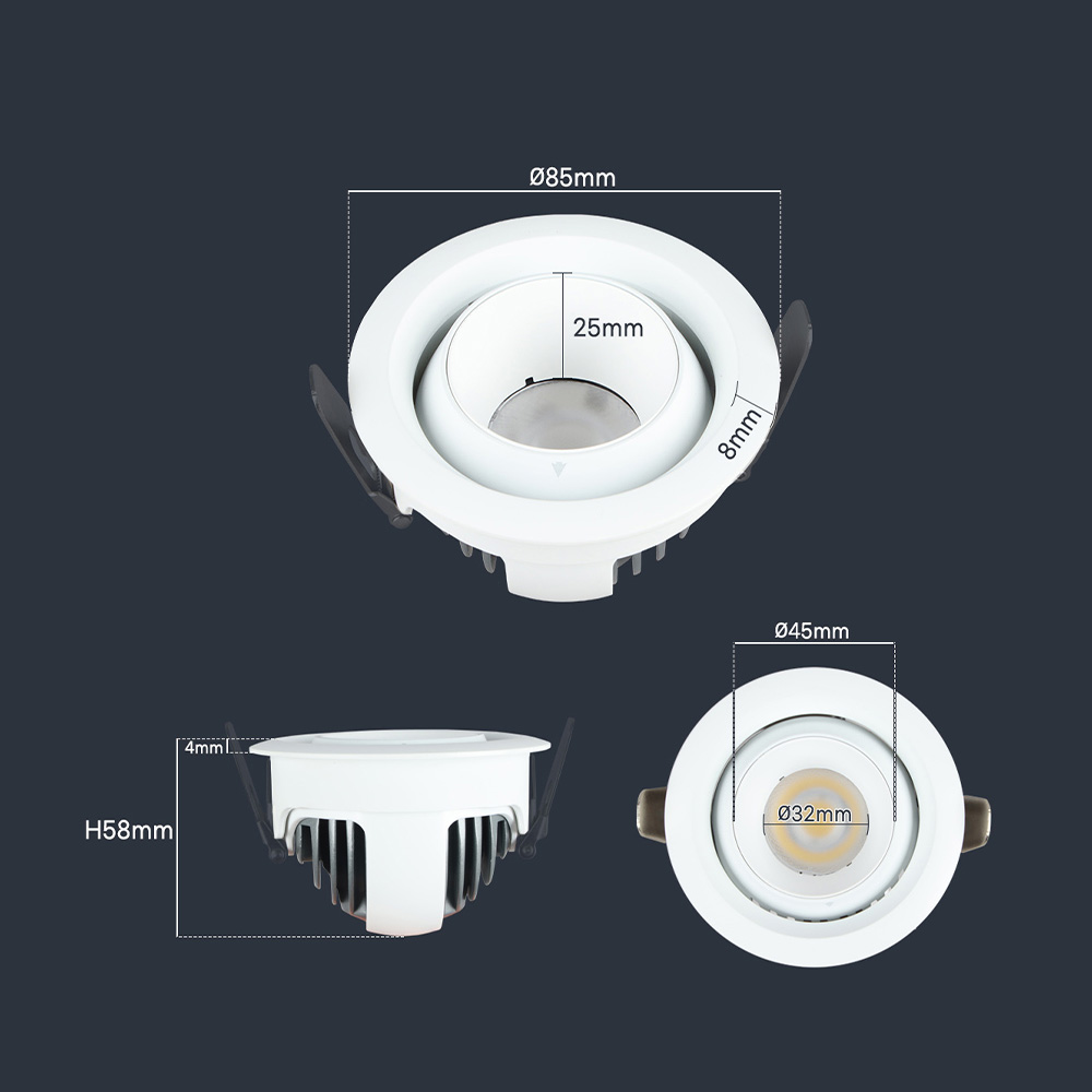 LED 다운라이트 COB 원형 레고 10W 주광색 하얀빛 - 상세 이미지 5