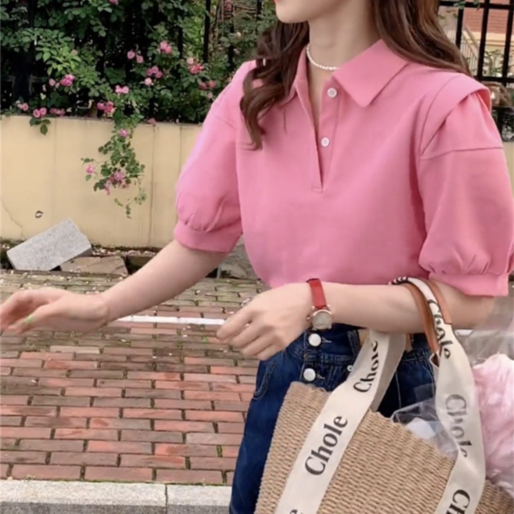 놀아주는 여자 고은하 반팔 블라우스 카라 퍼프 의상 옷 패션 - 메인 이미지