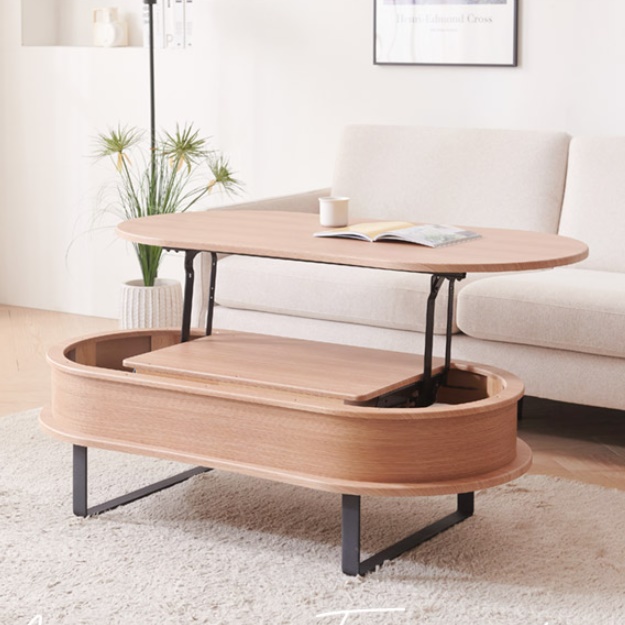 높이조절 리프트업 거실용테이블 리프팅테이블 기능성거실테이블 원목 수납 탁자 쇼파 1200
