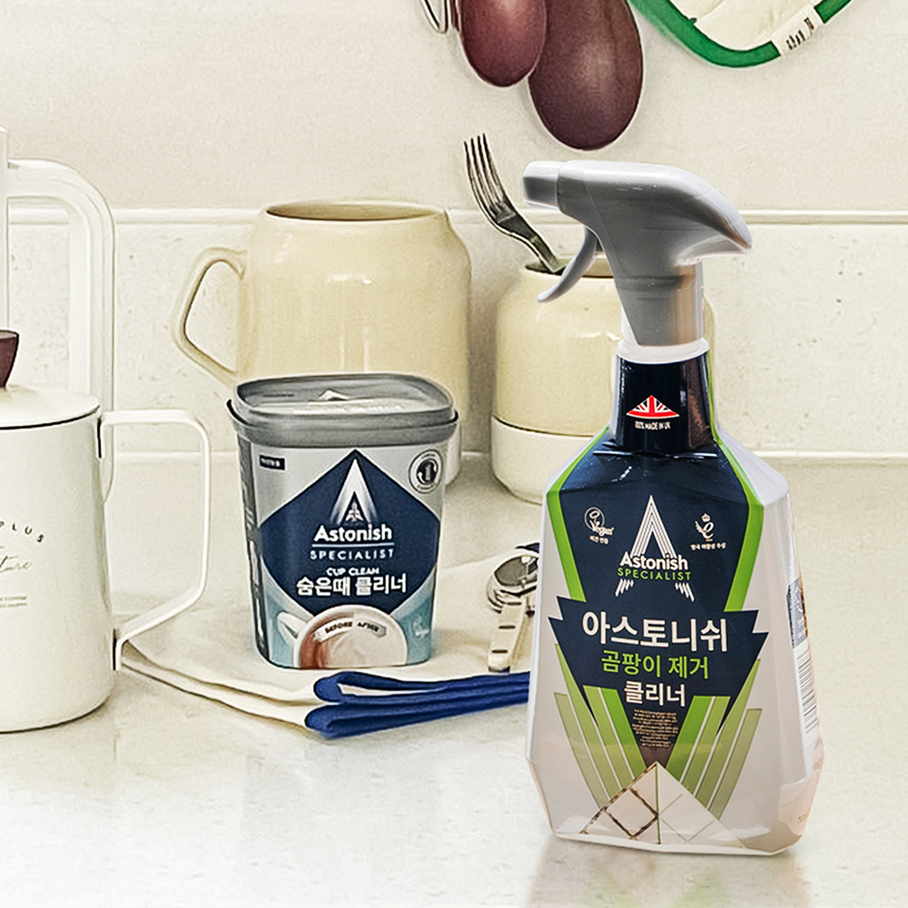 [본사] 아스토니쉬 곰팡이 클리너 750ml+숨은때 클리너 350g 세트 결로 창틀 틈새 살균
