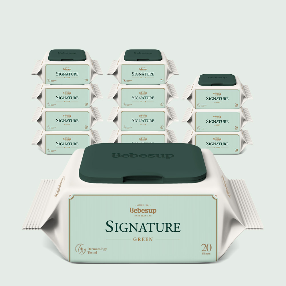 베베숲 시그니처 그린 20매 휴대 캡 12팩