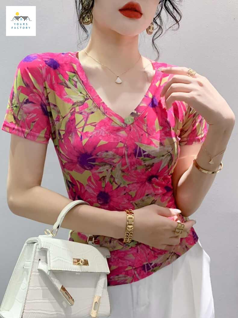 방송 댄스복 여름 상의 라인 줌바 공연복 반팔 라틴댄스복 여성 - 상세 이미지 3