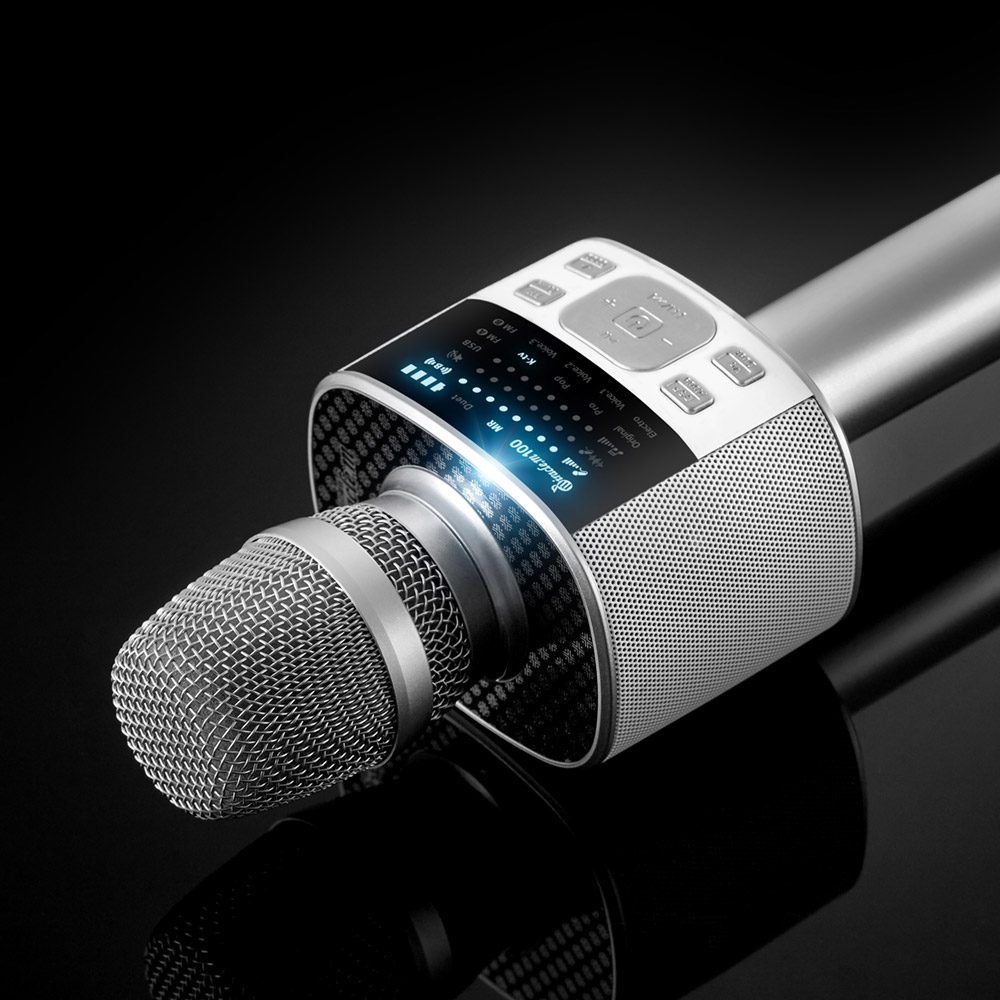 블루투스마이크 노래방마이크 휴대용 차량용 가정용 마이크 M100 블랙