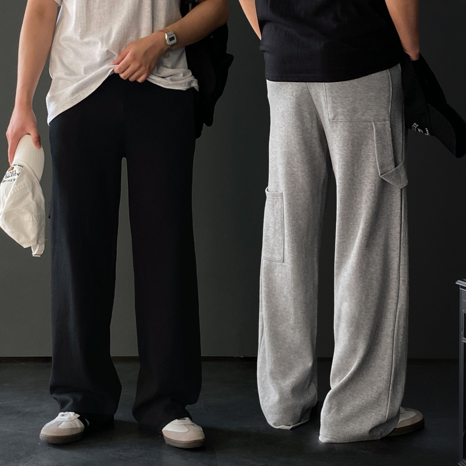 카펜터팬츠 남자와이드팬츠 스웨트팬츠 - 상품 이미지