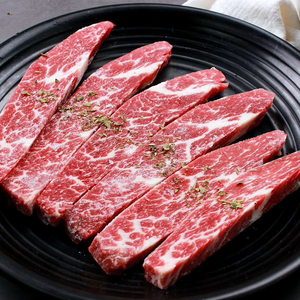 맛 과 육질 다잡은 마장동 경력 손질 678번 진갈비살 200g 꽃갈비살 소고기