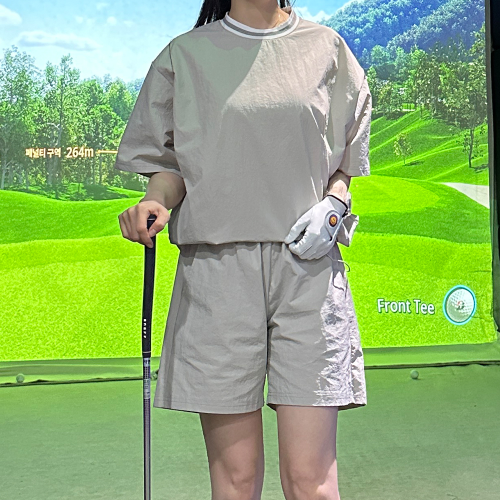 골프아노락반팔 여성골프웨어상의 여자골프복