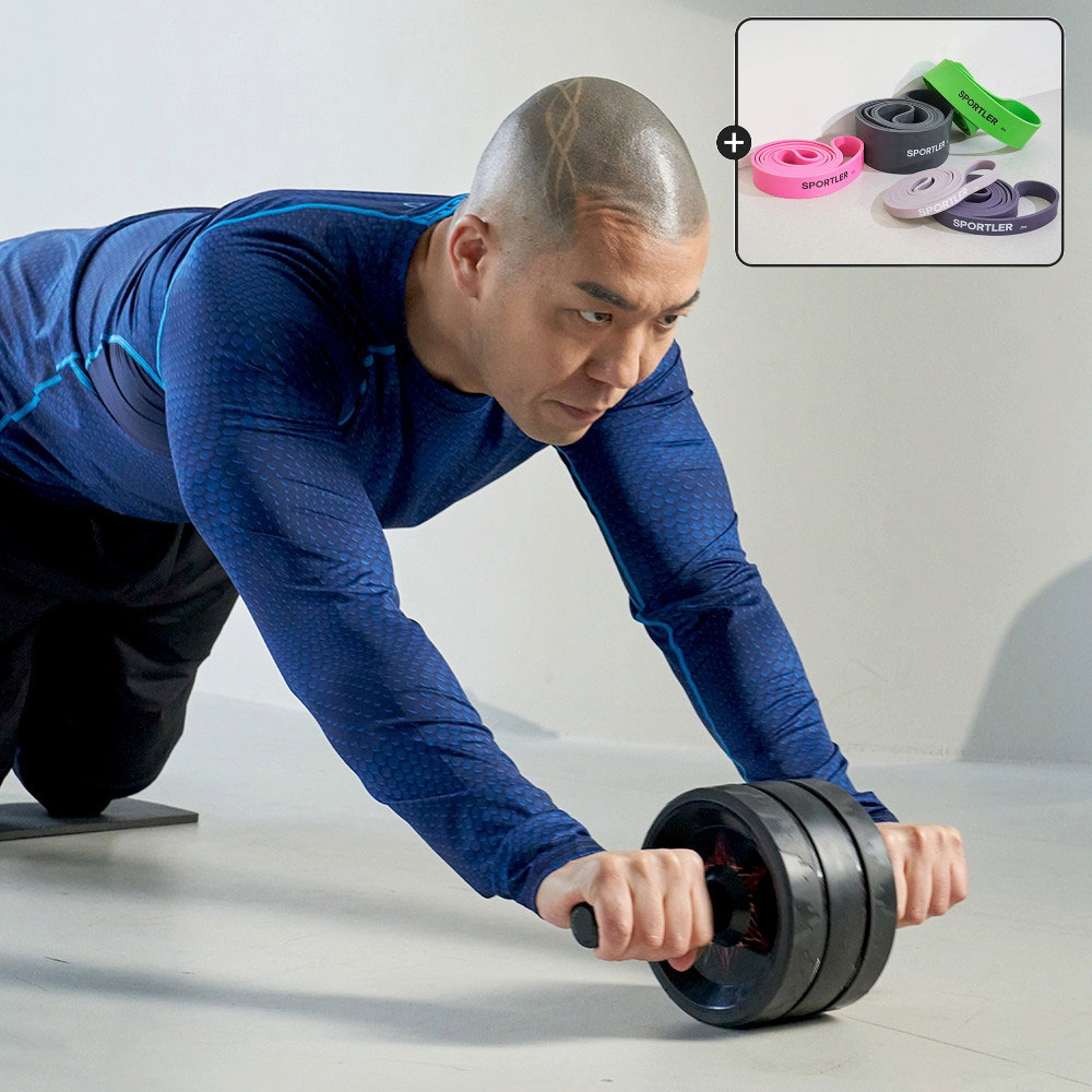 숀리 AB슬라이드 프로+풀업밴드 1종 복근 운동기구 - 상품 이미지