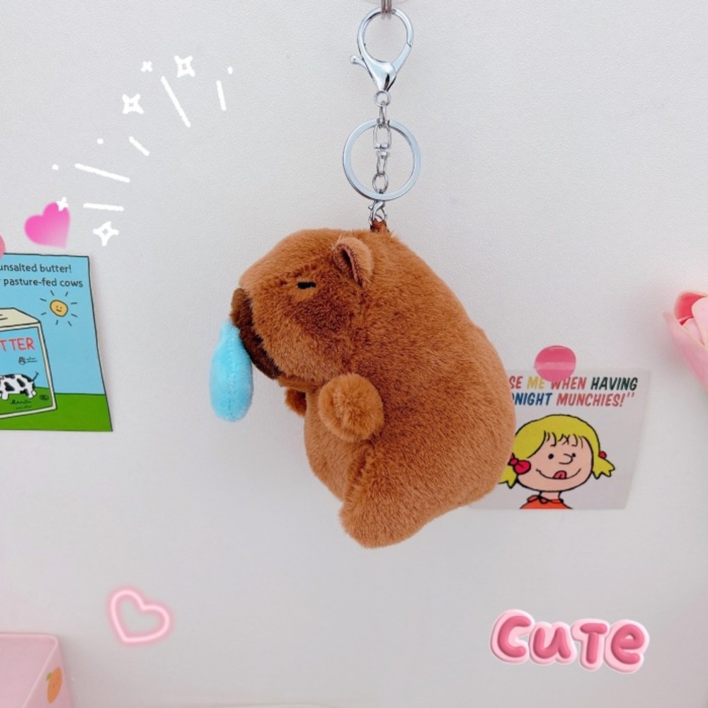 카피바라 인형 키링 콧물 카피바라 열쇠고리 가방꾸미기 이미지 7