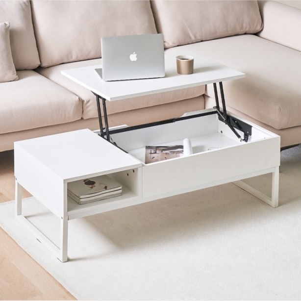 높이조절 리프트업 거실용테이블 기능성거실테이블 1200
