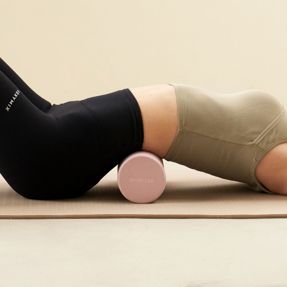 스포틀러 EVA 폼롤러 33cm 필라테스 종아리 요가 하드 마사지 미니 스트레칭 운동