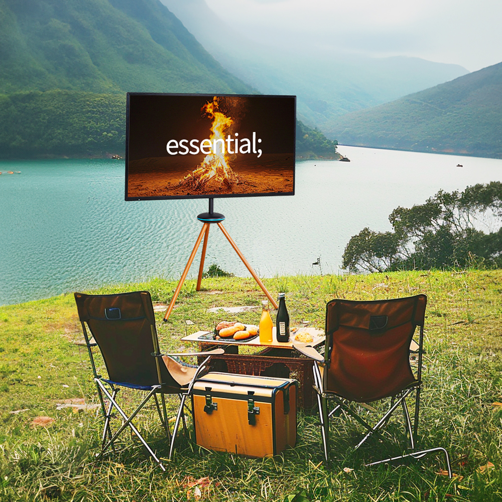 이젤형 티비 거치대 접이식 TV 스탠드 삼각대 139cm(55인치) A타입 캠핑용