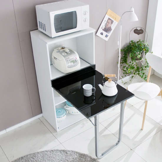 전자레인지장 식탁 밥솥 선반 식탁 겸 렌지대