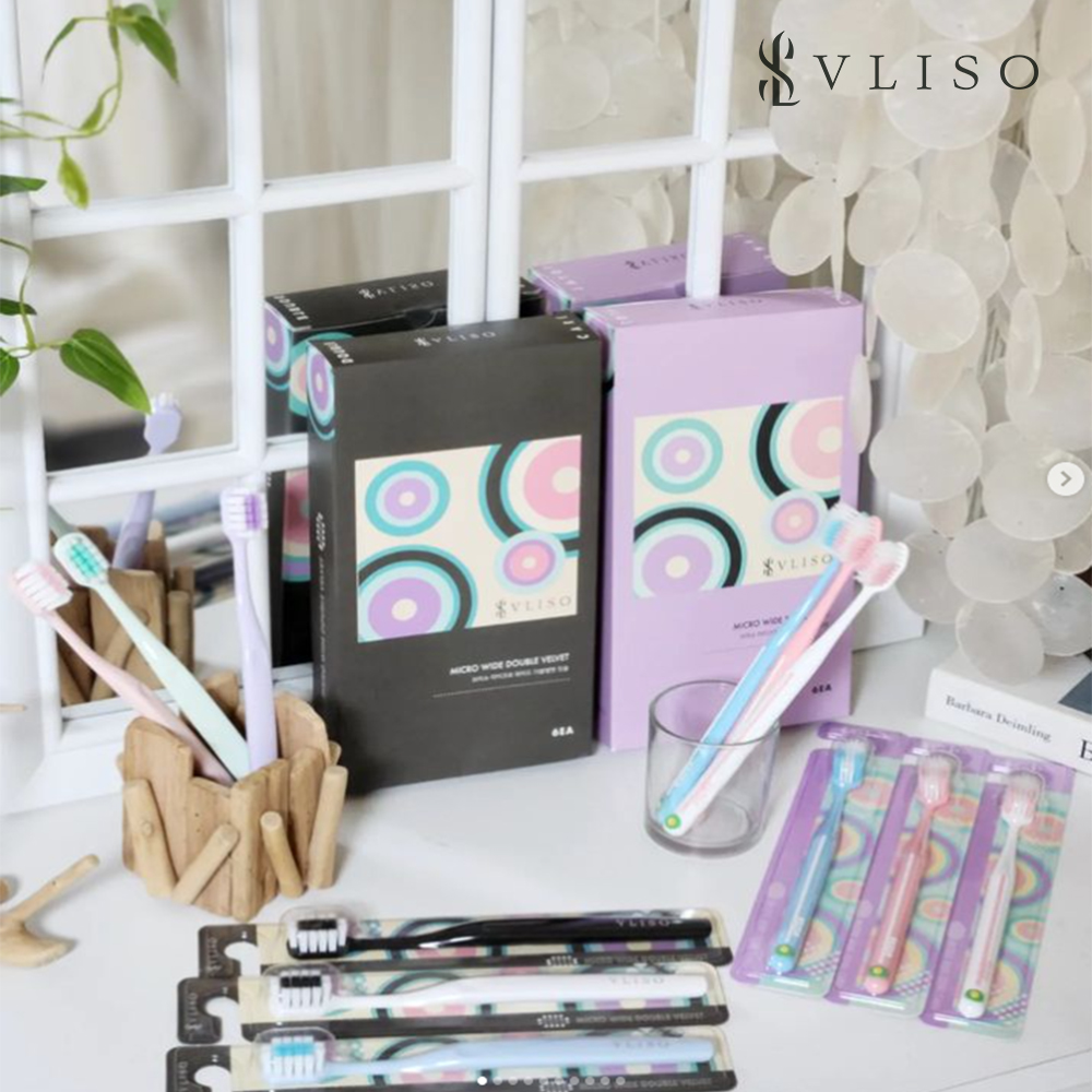 [넾다세일] VLISO 브리소 마이크로와이드 칫솔 더블벨벳 6입 미세모 임산부 부드러운 잇몸 답례품 - 상세 이미지 5